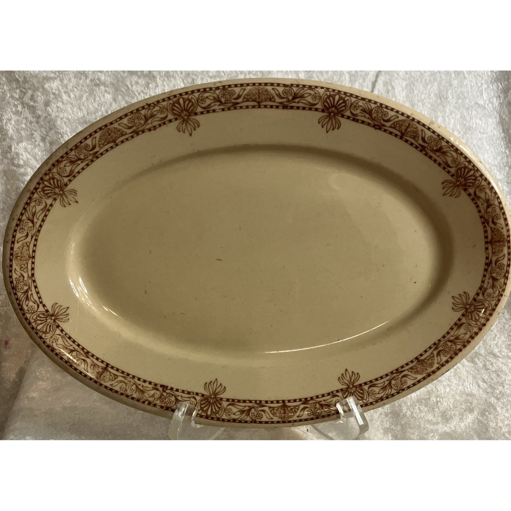 Wellsville Belmont Oval Platter 6.5 X 9.75 Vintage Restaurant Serving Plate
